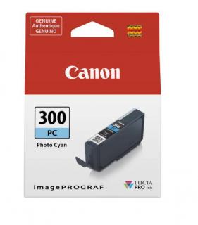 Cartus cerneala Canon PFI-300PC, albastru foto (photo cyan), original, 14.4 ml