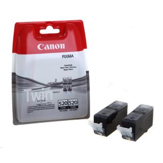 Cartus cerneala Canon PGI-520BK Twin Pack, negru (black), original, 688 pagini, 38 ml