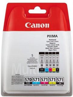 Cartus cerneala Canon  PGI-570 + CLI-571, color si negru (black and color), original, 1200 pagini, 7 ml