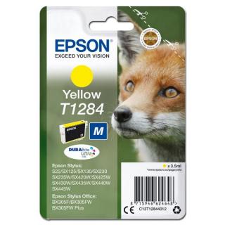 Cartus cerneala Epson T1284, galben (yellow), original, 260 pagini, 3.5 ml