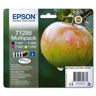 Cartus cerneala Epson T1295, 4 culori (Black, Cyan, Magenta, Yellow), original, 380 pagini negru, 420 pagini color, 32.2 ml