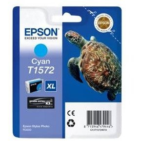 Cartus cerneala Epson T1572, albastru (cyan), original, 2600 pagini, 25.9 ml