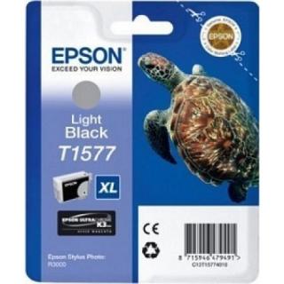 Cartus cerneala Epson T1577, negru deschis (Light Black), original, 2300 pagini, 25.9 ml