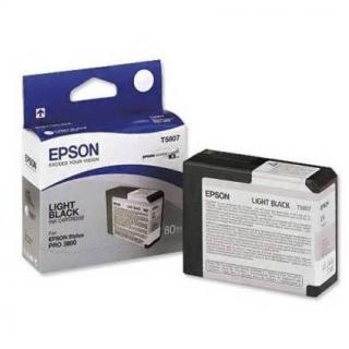 Cartus cerneala Epson T5807, negru deschis (Light Black), original, 80 ml