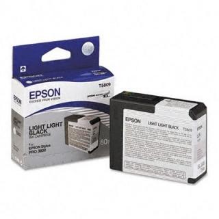 Cartus cerneala Epson T5809, negru foarte deschis (Light Light Black), original, 80 ml