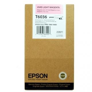 Cartus cerneala Epson T6036, magenta deschis (Vivid Light Magenta), original, 220 ml