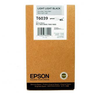 Cartus cerneala Epson T6039, negru foarte deschis (light light black), original, 220 ml