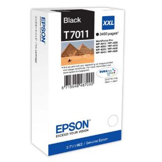 Cartus cerneala Epson T7011, negru (black), original, 3400 pagini, 63.2 ml