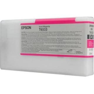 Cartus cerneala Epson UltraChrome HDR T6533 , roz viu (Vivid Magenta), original, 200 ml