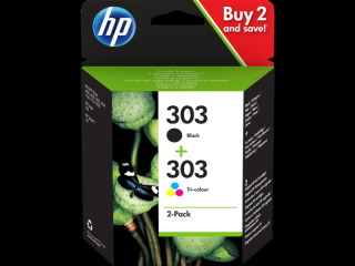 Cartus cerneala HP 303 (3YM92AE), negru si tricolor (black and tri-colour), original, 365 pagini, 6.5 ml
