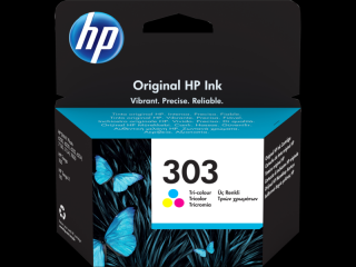 Cartus cerneala HP 303 (T6N01AE), tricolor (Tri-Colour), original, 165 pagini, 4 ml
