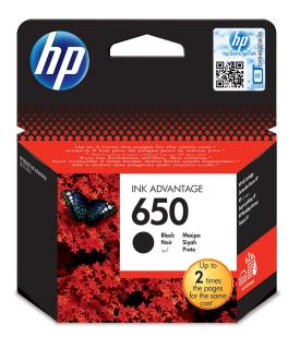 Cartus cerneala HP 650 (CZ101AE), negru (black), original, 360 pagini