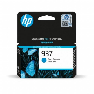 Cartus Cerneala HP 937 (4S6W2N), Original, Cyan, 825 pagini pentru HP OfficeJet Pro 9110, 9120, 9130, 9132e, 9720, 9730