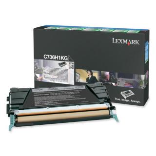 Cartus toner Lexmark C736H1KG (C736, X736, X738), Negru (Black), original, 12.000 pagini