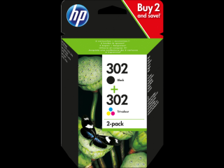 Cartuse de cerneala HP 302 (X4D37AE), negru si tricolor (Black and Tri-color), originale, 170 150 pagini