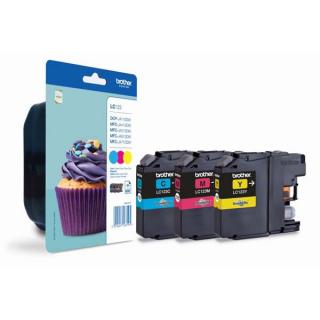 Multipack cartuse cerneala Brother LC123, color (cyan, magenta, yellow), original, 600 pagini