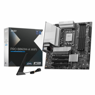 Placa de baza MSI PRO B860M-A WIFI, Intel B860, Socket 1851, mATX