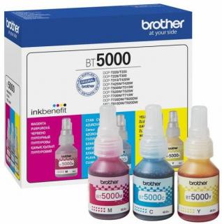 Set cartuse cerneala Brother BT5000 Color, 3 culori (Cyan, Magenta, Yellow), original, 5k pagini