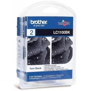 Set cartuse cerneala Brother LC1100BK, negru (black), original, 900 pagini, pachet dublu