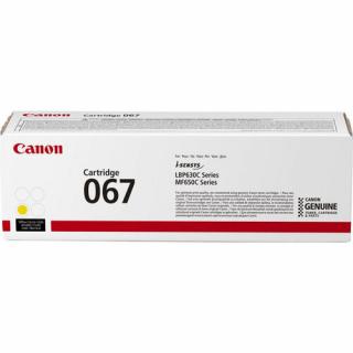 Toner Canon CRG-067Y, galben (yellow), original, 1.25k pagini pentru i-SENSYS LBP631,  LBP633,  MF651, MF655, MF657