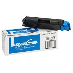 Toner Kyocera TK-590C, cyan (albastru), original, 5.000 pagini