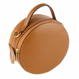 Geanta Alma,din piele100% naturala saffiano coniac 8206