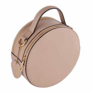 Geanta Alma,din piele100% naturala saffiano nude 8206