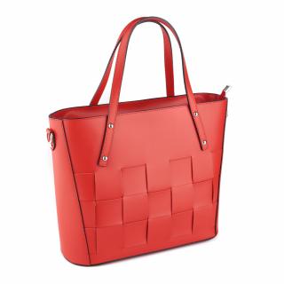 Geanta Amma, rosie din piele 100%  naturala, 8128