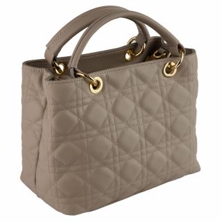 Geanta Amora, piele 100% naturala gris cu aspect matlasat, 8228