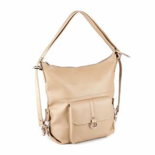 Geanta Ayline, tip rucsac nude din piele 100%naturala  8110
