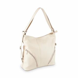 Geanta Brianna, tip rucsac crem din piele 100% naturala 8119