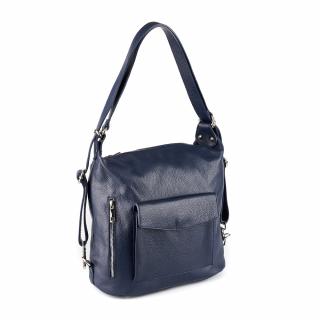 Geanta Claire, tip rucsac bleumarin din piele 100% naturala 8118