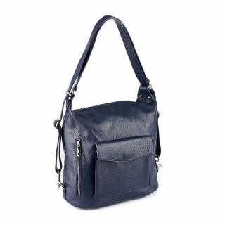 Geanta Claire, tip rucsac bleumarin din piele naturala 8118