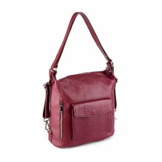 Geanta Claire, tip rucsac bordo din piele 100% naturala  8118
