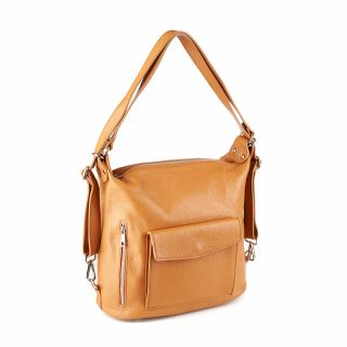 Geanta Claire, tip rucsac coniac din piele 100% naturala 8118
