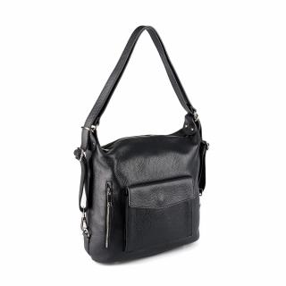 Geanta Claire, tip rucsac neagra din piele naturala 8118