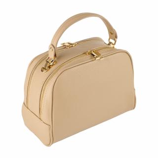 Geanta Frida, din piele naturala taupe deschis ,8229