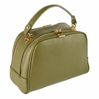 Geanta Frida, din piele naturala verde militar ,8229