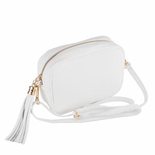 Geanta Gilda,crossbody din piele naturala alba 8210