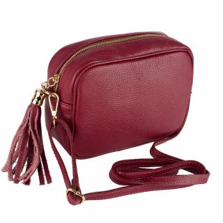 Geanta Gilda,crossbody din piele naturala bordo 8210