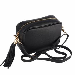 Geanta Gilda,crossbody din piele naturala neagra 8210