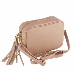 Geanta Gilda,crossbody din piele naturala nude 8210