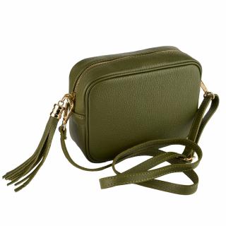 Geanta Gilda,crossbody din piele naturala verde inchis 8210