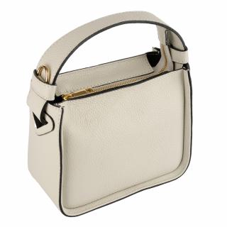 Geanta Indira,din piele 100% naturala gris deschis 8225
