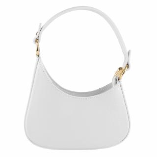 Geanta Leila din piele 100% naturala,alb, 8235