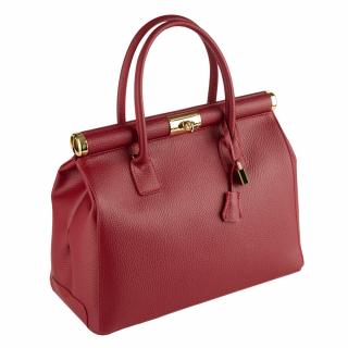 Geanta Lotus din piele 100% naturala,bordo 8233