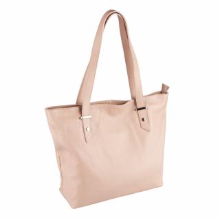 Geanta Sandra, din piele 100% naturala roz pudra 8174