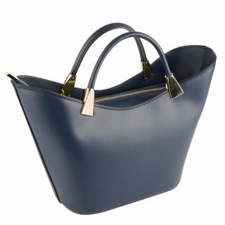 Geanta Selena, piele 100% naturala, bleumarin , 8236