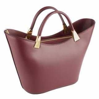 Geanta Selena, piele 100% naturala,bordo , 8236