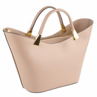 Geanta Selena, piele 100% naturala, nude , 8236